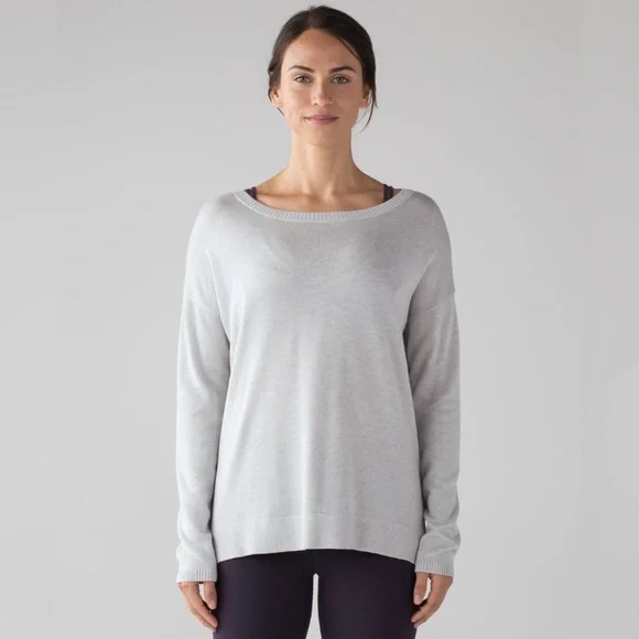 LULULEMON Get Well Crew Neck Sweater cashmere blend. Size 10 - Picture 5 of 12